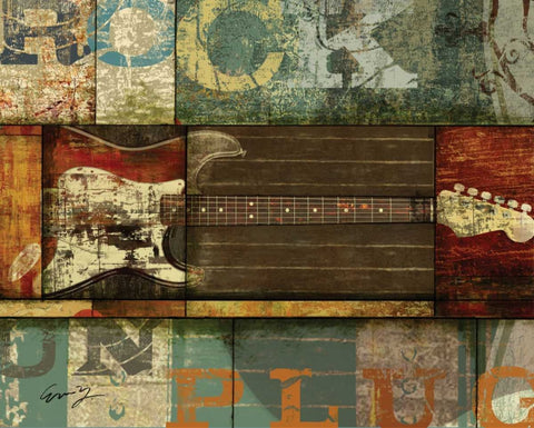 ROCK Black Modern Wood Framed Art Print by Yang, Eric