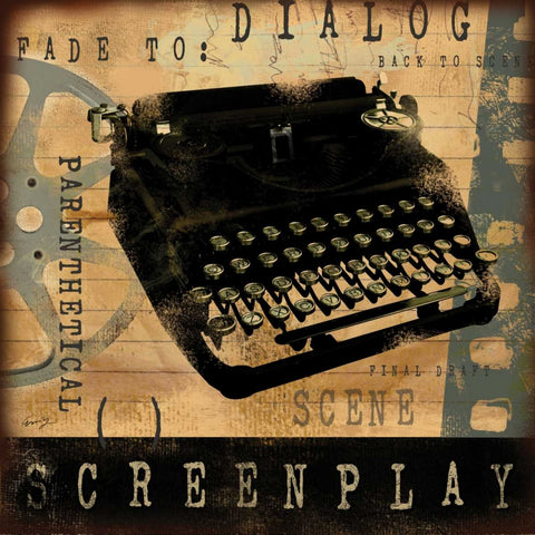 SCREEN PLAY White Modern Wood Framed Art Print with Double Matting by Yang, Eric