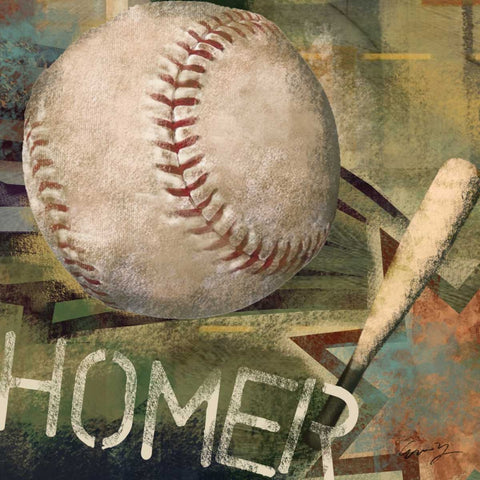 HOMER White Modern Wood Framed Art Print with Double Matting by Yang, Eric