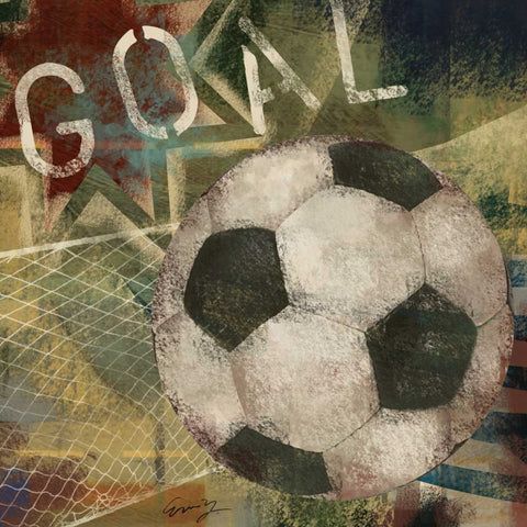 GOAL Black Modern Wood Framed Art Print by Yang, Eric
