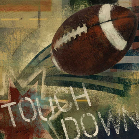 TOUCH DOWN Black Modern Wood Framed Art Print by Yang, Eric