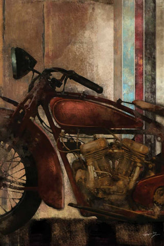MOTO DETAILS II Black Modern Wood Framed Art Print by Yang, Eric