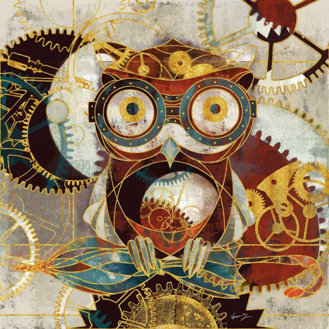 ERICS AUTOMATA I Black Modern Wood Framed Art Print by Yang, Eric