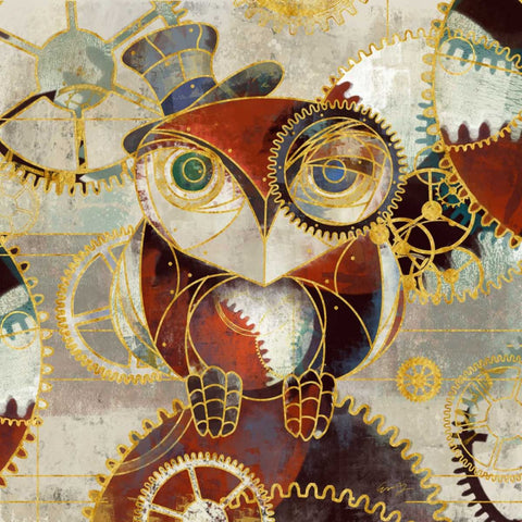 ERICS AUTOMATA II White Modern Wood Framed Art Print with Double Matting by Yang, Eric