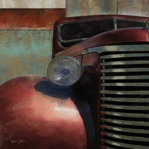 NOSED HOT ROD White Modern Wood Framed Art Print with Double Matting by Yang, Eric