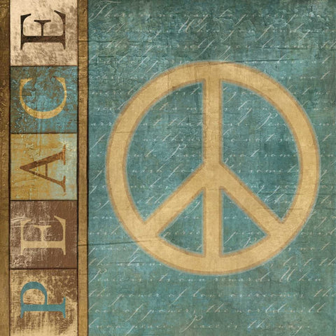 PEACE INSPIRATION Black Ornate Wood Framed Art Print with Double Matting by Ballantyne, Piper