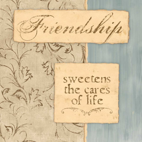 SWEETENS THE CARES Black Ornate Wood Framed Art Print with Double Matting by Ballantyne, Piper