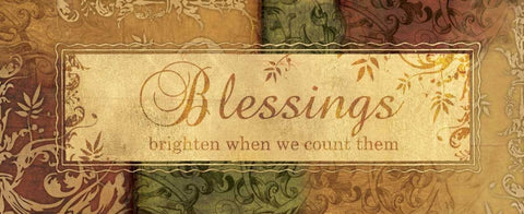 BLESSINGS BRIGHTEN White Modern Wood Framed Art Print with Double Matting by Ballantyne, Piper