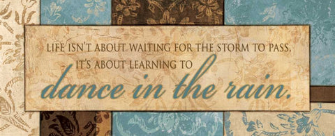 DANCE IN THE RAIN Black Ornate Wood Framed Art Print with Double Matting by Ballantyne, Piper