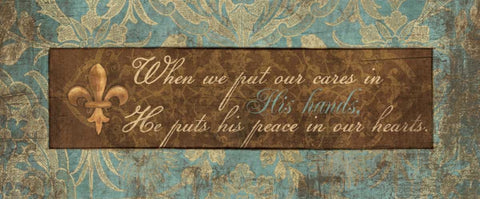 HIS HANDS Black Ornate Wood Framed Art Print with Double Matting by Ballantyne, Piper