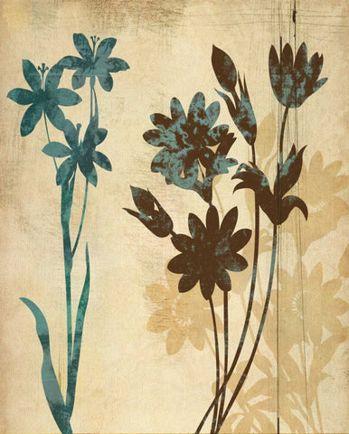 SILOHUETTE WHISPERS II White Modern Wood Framed Art Print with Double Matting by Ballantyne, Piper