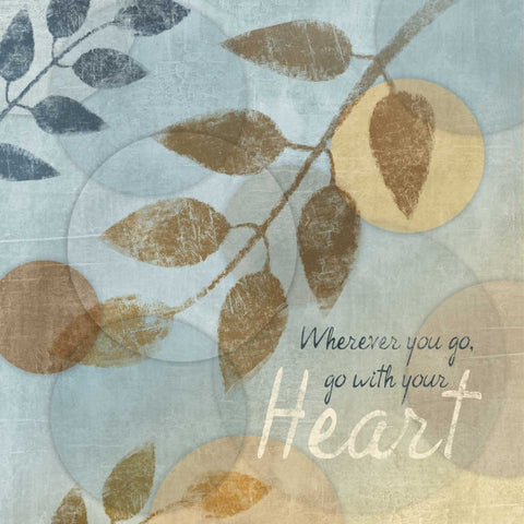 WITH YOUR HEART White Modern Wood Framed Art Print with Double Matting by Ballantyne, Piper