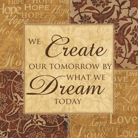 CREATE OUR TOMORROW White Modern Wood Framed Art Print with Double Matting by Ballantyne, Piper