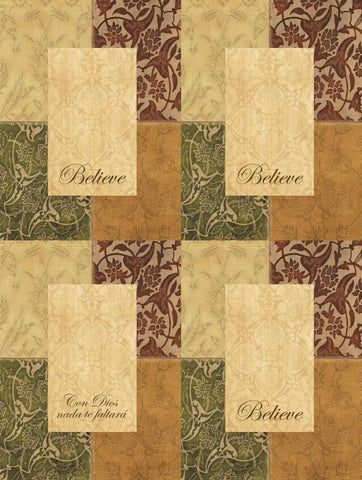 BELIEVE / CON DIOS Black Ornate Wood Framed Art Print with Double Matting by Ballantyne, Piper