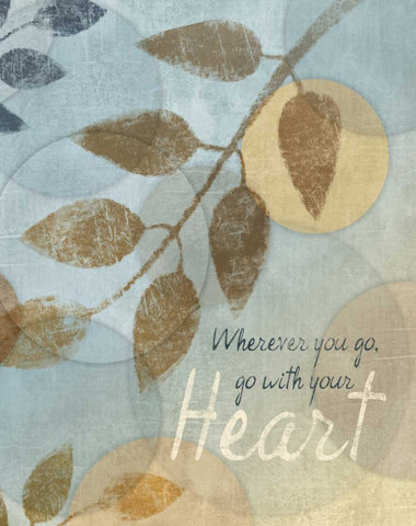 WITH YOUR HEART White Modern Wood Framed Art Print with Double Matting by Ballantyne, Piper