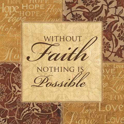 WITHOUT FAITH White Modern Wood Framed Art Print with Double Matting by Ballantyne, Piper