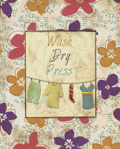 WASH DRY PRESS White Modern Wood Framed Art Print with Double Matting by Ballantyne, Piper
