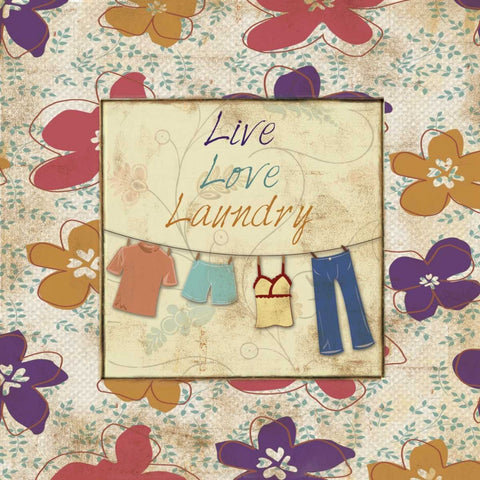 LIVE LOVE 61 Black Ornate Wood Framed Art Print with Double Matting by Ballantyne, Piper