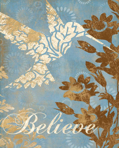 BELIEVE SILHOUETTE Black Modern Wood Framed Art Print by Ballantyne, Piper
