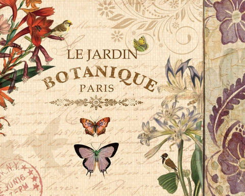 BOTANICAL GARDEN II Black Ornate Wood Framed Art Print with Double Matting by Ballantyne, Piper