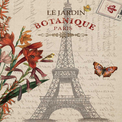 BOTANIQUE PARIS White Modern Wood Framed Art Print with Double Matting by Ballantyne, Piper
