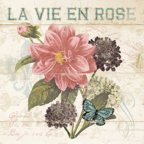 LA VIE EN ROSE White Modern Wood Framed Art Print with Double Matting by Ballantyne, Piper