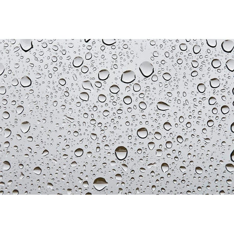 Water droplets on glass White Modern Wood Framed Art Print by Frank, Assaf