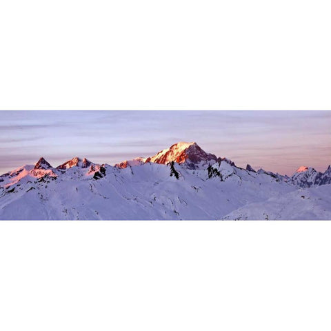 France, Snowcapped mountains, elevated view Black Modern Wood Framed Art Print with Double Matting by Frank, Assaf