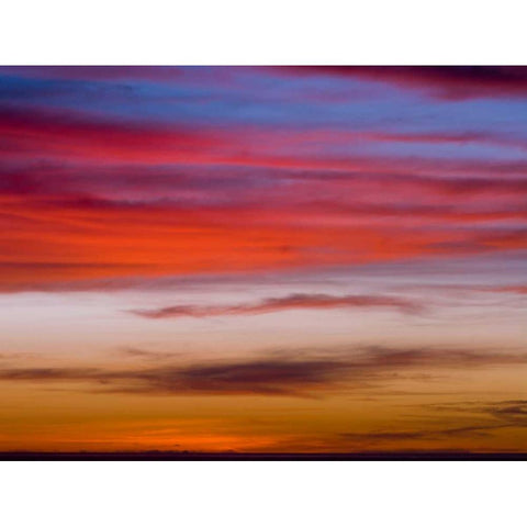 Low angle view of clouds at sunset White Modern Wood Framed Art Print by Frank, Assaf