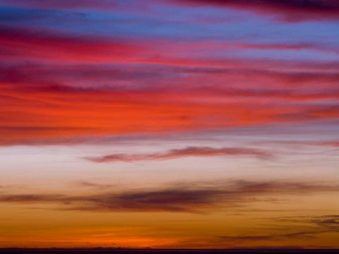 Low angle view of clouds at sunset White Modern Wood Framed Art Print with Double Matting by Frank, Assaf