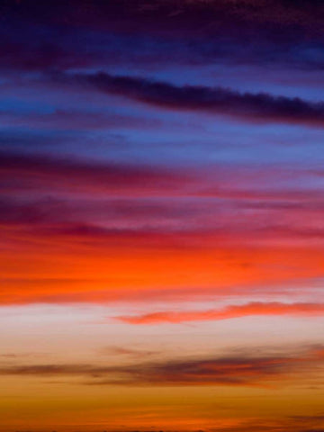 Low angle view of clouds at sunset Black Ornate Wood Framed Art Print with Double Matting by Frank, Assaf