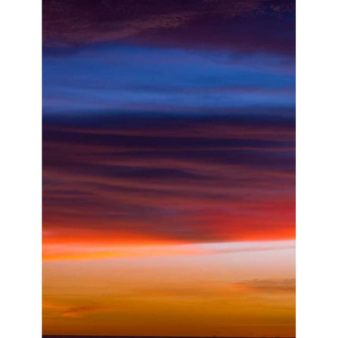 Low angle view of clouds at sunset White Modern Wood Framed Art Print by Frank, Assaf