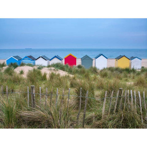 Beach hut window close-up Gold Ornate Wood Framed Art Print with Double Matting by Frank, Assaf