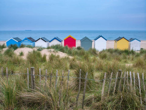 Beach hut window close-up White Modern Wood Framed Art Print with Double Matting by Frank, Assaf