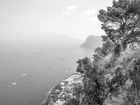 Gulf Of Naples-Capri-Italy White Modern Wood Framed Art Print with Double Matting by Frank, Assaf