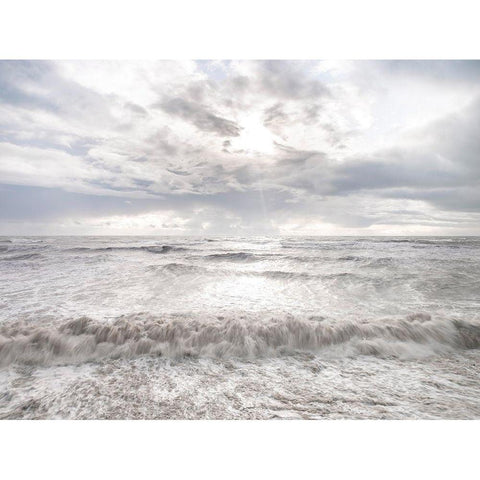 Rough and stormy sea Black Modern Wood Framed Art Print with Double Matting by Frank, Assaf