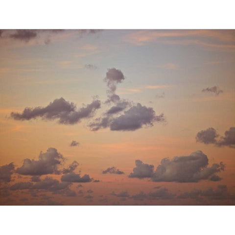 Clouds at dusk White Modern Wood Framed Art Print by Frank, Assaf