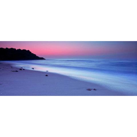 Beach sunset Black Modern Wood Framed Art Print with Double Matting by Frank, Assaf