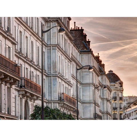 Old buildings in Paris, France Gold Ornate Wood Framed Art Print with Double Matting by Frank, Assaf