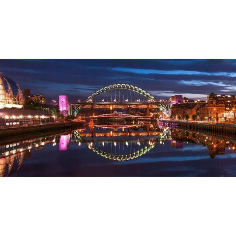 The Tyne bridge - Neacastle Upon Tyne Black Modern Wood Framed Art Print by Frank, Assaf