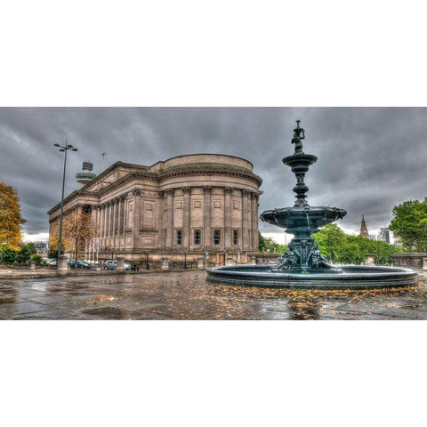 St Georges Hall, Liverpool, FTBR-1864 White Modern Wood Framed Art Print by Frank, Assaf