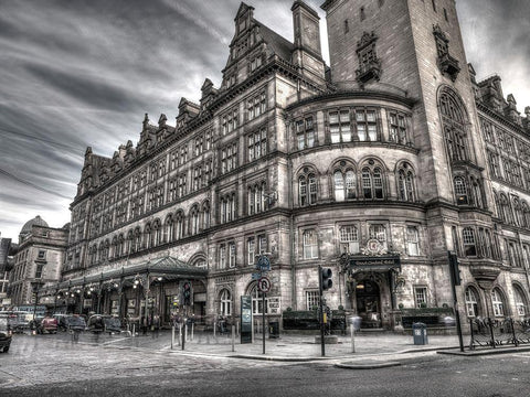 Grand Central Hotel ,Glasgow Black Ornate Wood Framed Art Print with Double Matting by Frank, Assaf