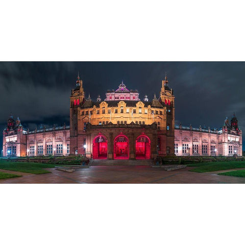 The Kelvingrove Art Gallery and Museum in Glasgow Black Modern Wood Framed Art Print by Frank, Assaf