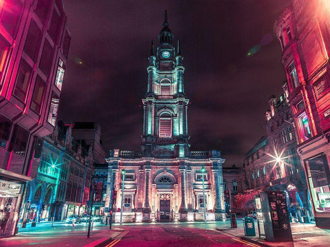 St Georges Tron church in Glasgow Black Ornate Wood Framed Art Print with Double Matting by Frank, Assaf