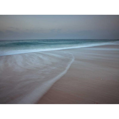 Surf approaching the beach Gold Ornate Wood Framed Art Print with Double Matting by Frank, Assaf