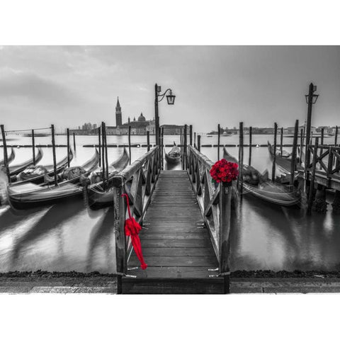 Umbrella in Doges Palace archway, Venice, Italy Gold Ornate Wood Framed Art Print with Double Matting by Frank, Assaf