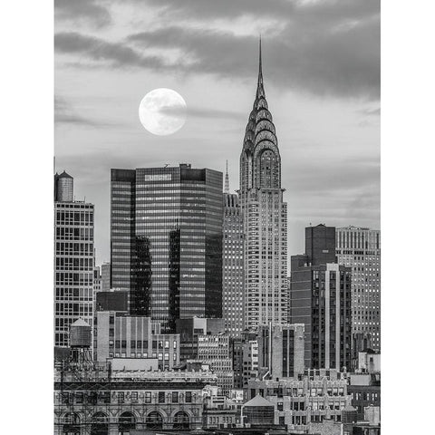 Chrysler Building in New York city Black Modern Wood Framed Art Print with Double Matting by Frank, Assaf