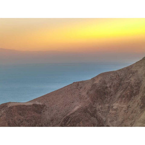 Tranquil beach at dusk White Modern Wood Framed Art Print by Frank, Assaf