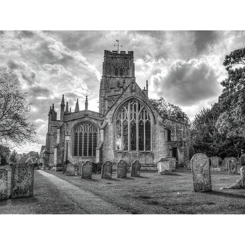 Old church in Northleach town-Cotswolds-UK Gold Ornate Wood Framed Art Print with Double Matting by Frank, Assaf