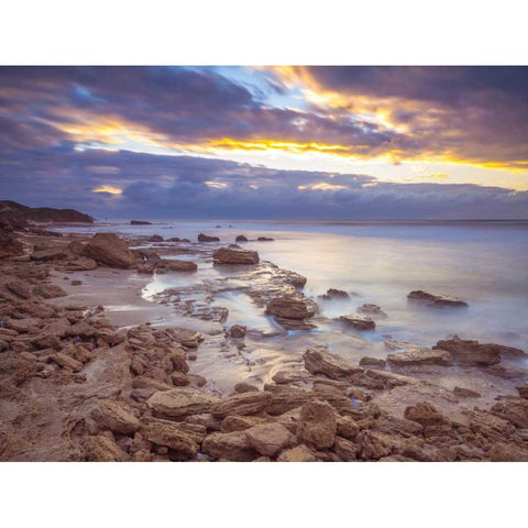 Dead sea, Israel White Modern Wood Framed Art Print by Frank, Assaf